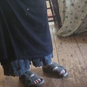 Birkenstock Arizona Shearling & Suede SZ 38 US 7 Thyme RTL $160